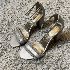 Silver grey wedding shoes
